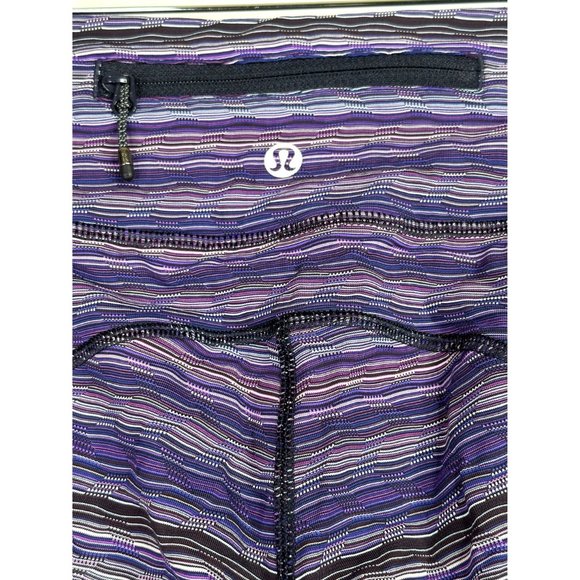 Lululemon‎ Womens Speed Tight Leggings sz 4 Purple/Black - Picture 7 of 8